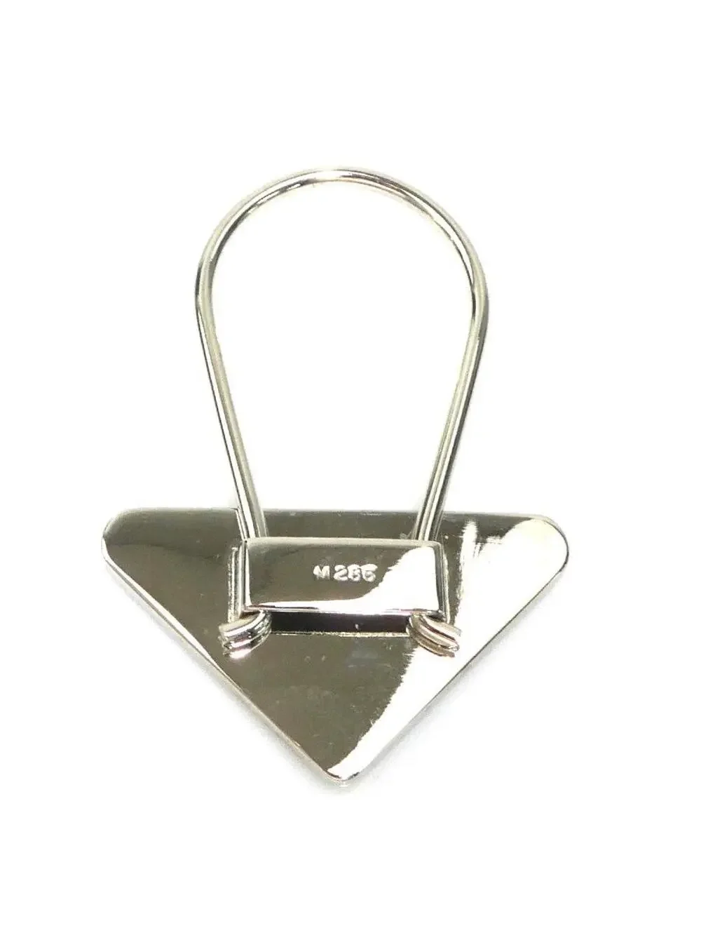 Auth Prada Key Ring Black/Silver Metal #280438P17B